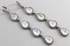 Pave Diamond Earrings, Pave Diamond and Rainbow Moonstone Earrings, Diamond Rainbow Moonstone Earrings, Rainbow Moonstone Earrings,(DER-119)